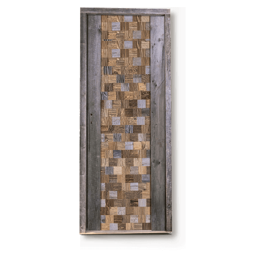 Zdjęcie drzwi alpejskich, wzór w mozaikę, miks