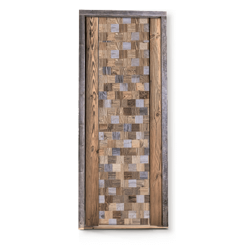 Zdjęcie drzwi alpejskich, wzór w mozaikę, miks
